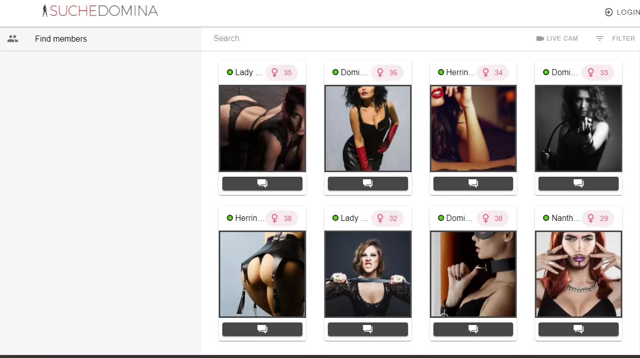 German Dominatrix Site SucheDomina.com adds live cams