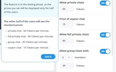 Capitalism comes to BongaCams: Models Set Prices of Private Shows: A new Market Price for Cam Girls