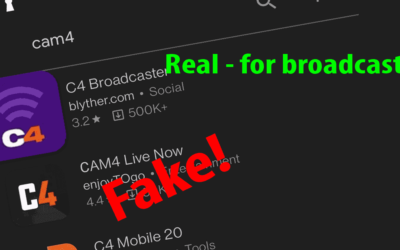 Fake “C4” Android App on Google Playstore: Stealing Cam4 login?