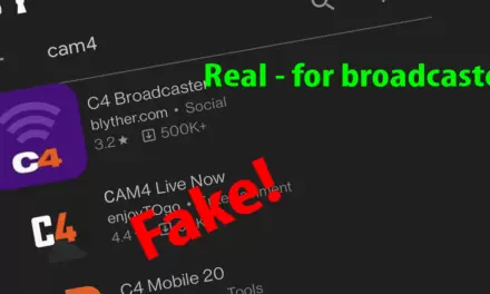 Fake “C4” Android App on Google Playstore: Stealing Cam4 login?