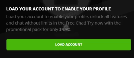 CameraPrive Load Your Account to Enable Your Profile at Brazilian Webcam Site