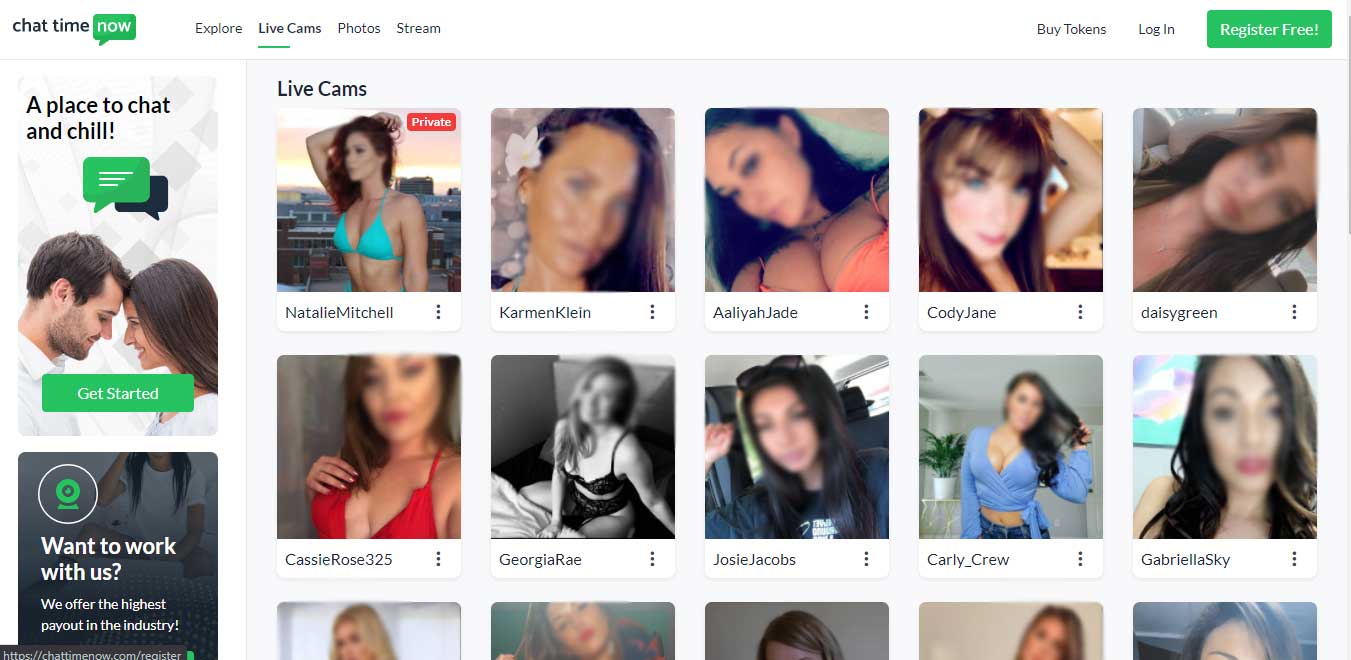 ChatTimeNow.com : Quick Look at Glamour Cam Girl Site