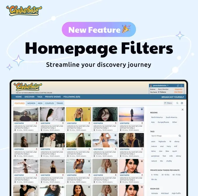 Chaturbate Focuses on Filters: No, not that kind…