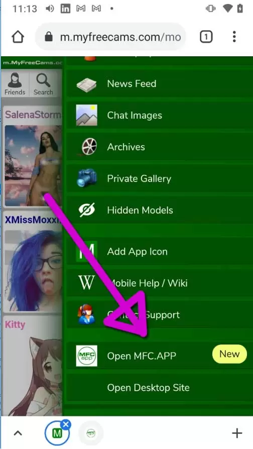 Myfreecams has had several attempts at creating a mobile-phone App experien...