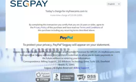 PayPal accepted at MyFreeCams… again