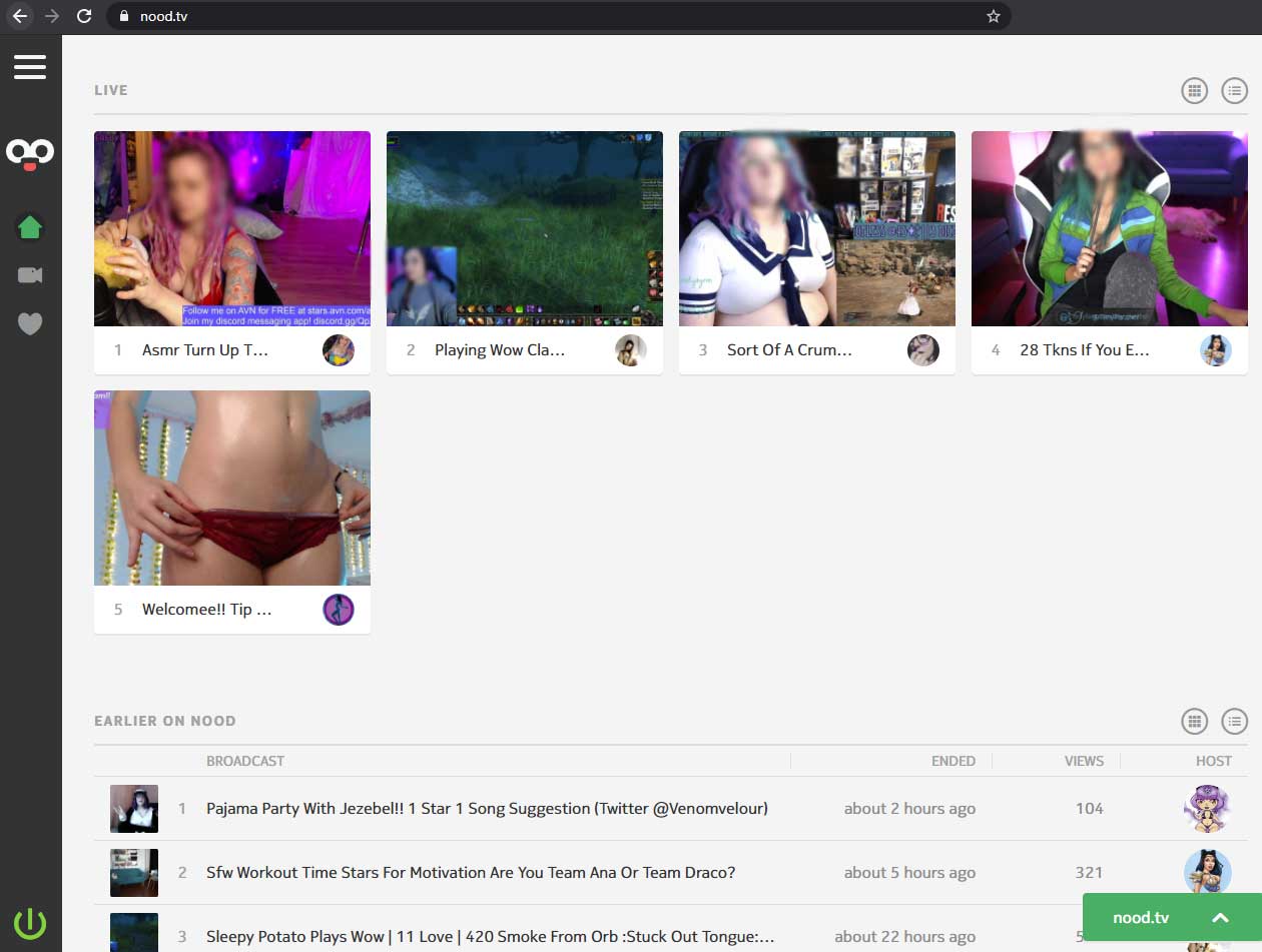 Nood.TV: A quick Look at a Modern Cam Girl Site
