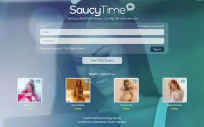 SaucyTime.com: Quick look at British Facetime Live Erotic Chat site