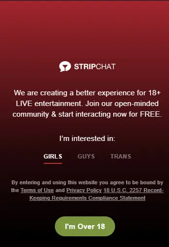 Stripchat : We are creating a better experience for 18+ LIVE entertainment. Join our open-minded community & start interacting now for FREE.