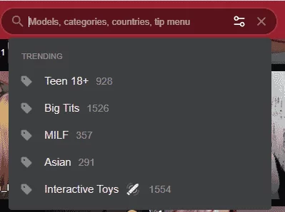 Stripchat search models, categories, countries, tip menu : Trending Teen 18+ Big Tits MILF Asian Interactive Toys