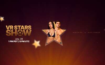 VR Pornstar show featuring Merida Sat and Alex Charger