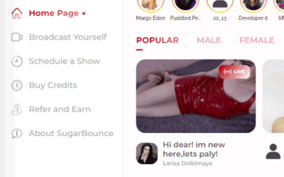 SugarBounce.com: Quick Look at Crypto Camgirl site