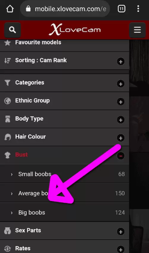 Bust = Big boobs at XLoveCam